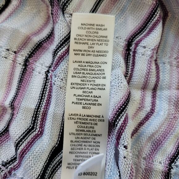 White House Black Market	Size	M/L	Chevron Cape Poncho Tassels Multi Color Easter - Picture 11 of 11